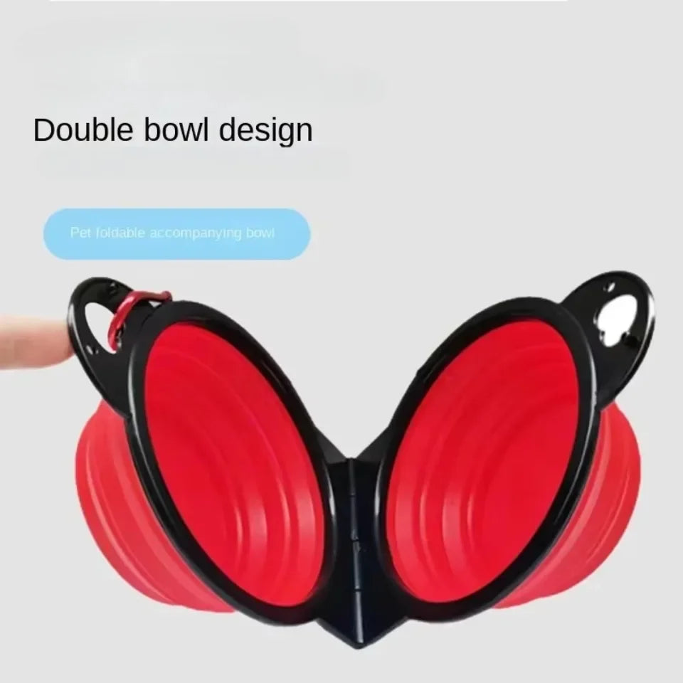 Foldable Dual Travel Bowl