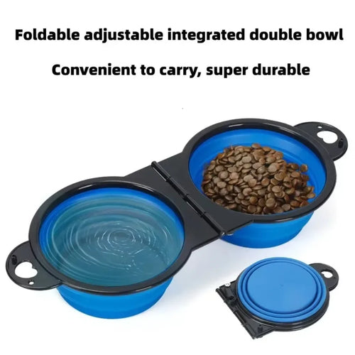 Foldable Dual Travel Bowl